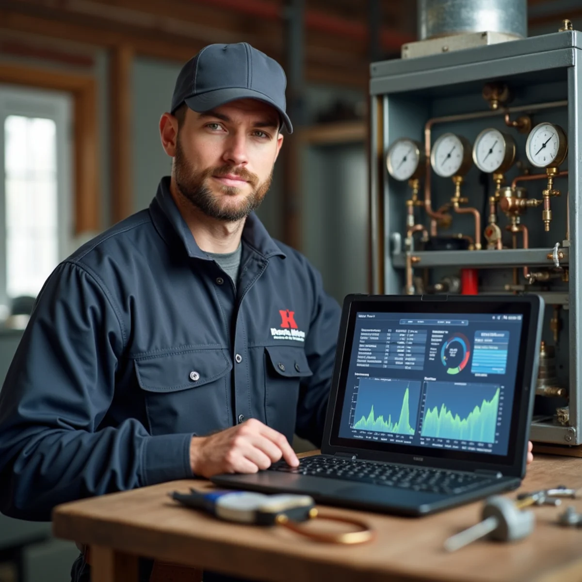 HVAC diagnostic equipment, tools, and technical manuals prepared for heating and air service in Dunn NC